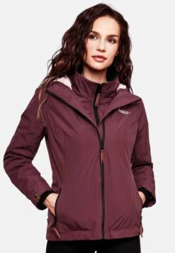 Marikoo Outdoor Jassen Functionele Jas Erdbeere Dames Wijnrood -kledingwinkel 8dab0da81ffe5dcc6f79ac47b53e981c