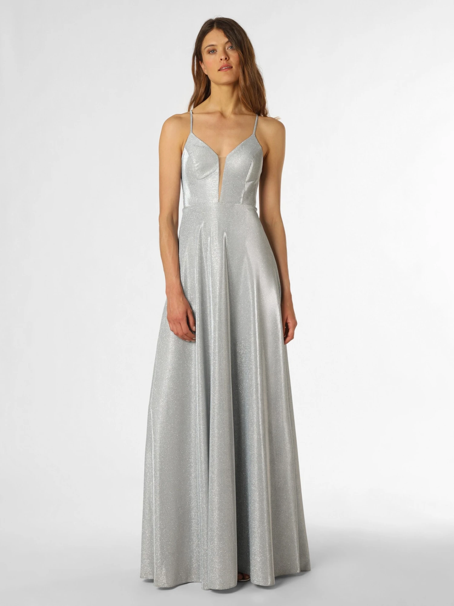 Marie Lund Avondjurken Avondjurk Dames Zilver 1 Marie Lund Avondjurken Avondjurk Dames Zilver