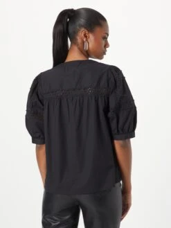 MOSS COPENHAGEN Blouses Met Korte Mouw Blouse Maribel Dames Zwart -kledingwinkel a19dd9001efcc2eea4ea4f2d06c3a972
