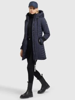 Khujo Winterjassen Winterjas Jerry Dames Navy -kledingwinkel a47e611c7deda1ba1b69be1c0475b10f