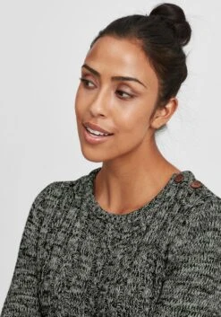 OXMO Fijngebreide Truien Trui Phia Dames Antraciet -kledingwinkel a9116784a57566cd3b52f1dfa047e488