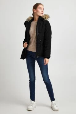 OXMO Winterjassen Winterjas LONA Dames Zwart -kledingwinkel abe7e6f8a0f9621f657e420324795a29