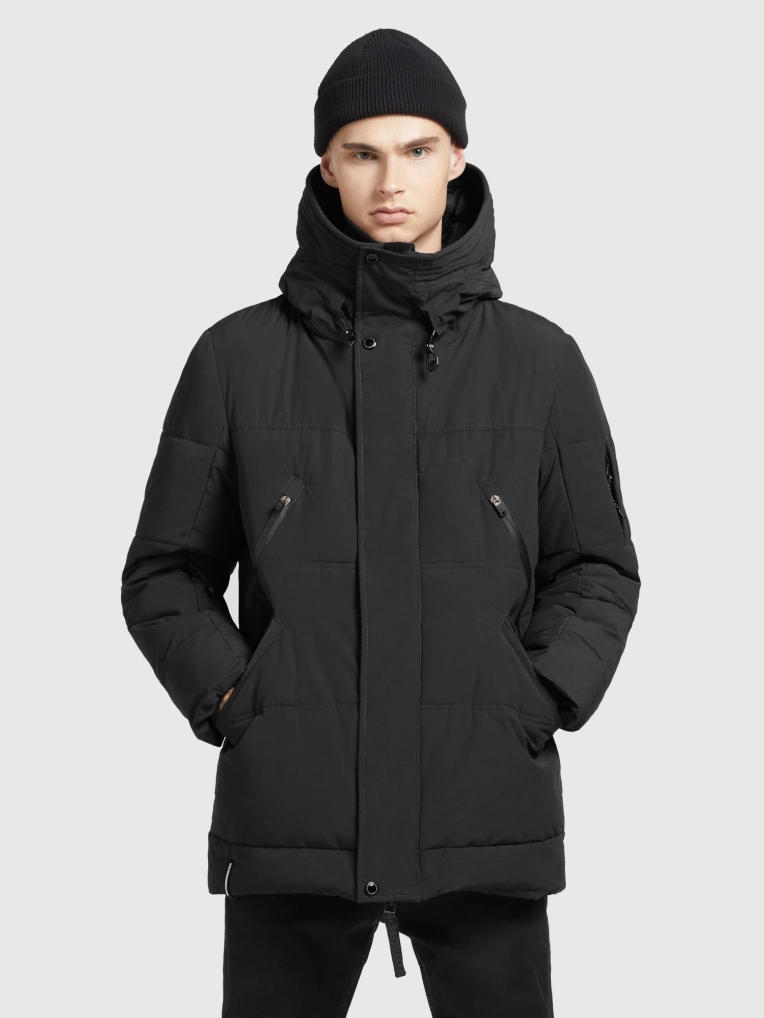 Khujo Winterjassen Winterjas Fank Heren Zwart 2 Khujo Winterjassen Winterjas Fank Heren Zwart - Afbeelding 2