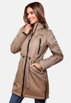 Marikoo Parkas Tussenparka Dames Donkerbeige -kledingwinkel b7bb44602d30273d9accdb425b9990d6