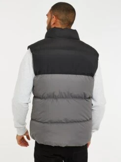 Threadbare Bodywarmers Bodywarmer Gilet Lethame Heren Zwart -kledingwinkel ba379fc27daf05e6f5def31bf310c52e