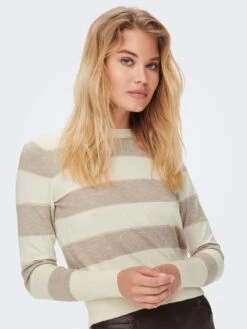 ONLY Fijngebreide Truien Trui Ibi Dames Wit -kledingwinkel bbd634dc520ebe5eb0fcc305d3ec3f61