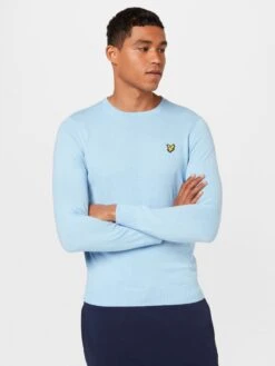 Lyle & Scott Crewneck Truien Trui Heren Lichtblauw -kledingwinkel c243c02d4ae383b68bf4bd07d0f45821