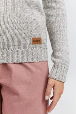 OXMO Vesten Gebreid Vest Phenix Dames Lichtgrijs -kledingwinkel c3569f967d99789c2c1cf3111e035946