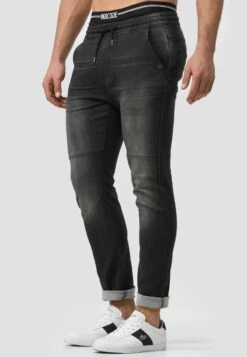 Indicode Jeans Pantalons Slimfit Broek Fabrizio Heren Zwart -kledingwinkel cf7f8450db29a28a075c823e63d6735d