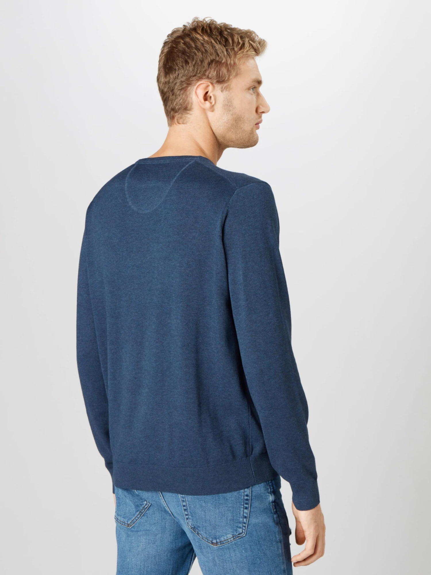 FYNCH-HATTON V-hals Truien Trui Heren Blauw Gemêleerd 3 FYNCH-HATTON V-hals Truien Trui Heren Blauw Gemêleerd - Afbeelding 3