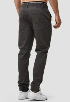 Indicode Jeans Pantalons Tapered Broek Zannes Heren Grijs -kledingwinkel da59ff1e9dde5fff07f901ce2ca220fa