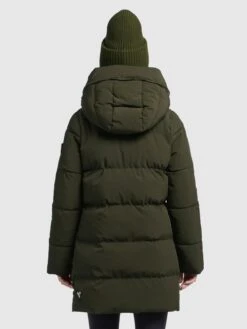 Khujo Korte Mantels Wintermantel Wente Dames Kaki -kledingwinkel debf607d7efff65ff72f740c28a1efdd