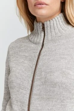 OXMO Vesten Gebreid Vest Phenix Dames Lichtgrijs -kledingwinkel e3a09631e9a8c984fba65d2139550548