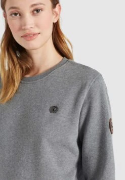 Khujo Sweatshirts Sweatshirt Lisel Dames Grijs -kledingwinkel e7bdeb86498a5cc60b7f4902a98accc0