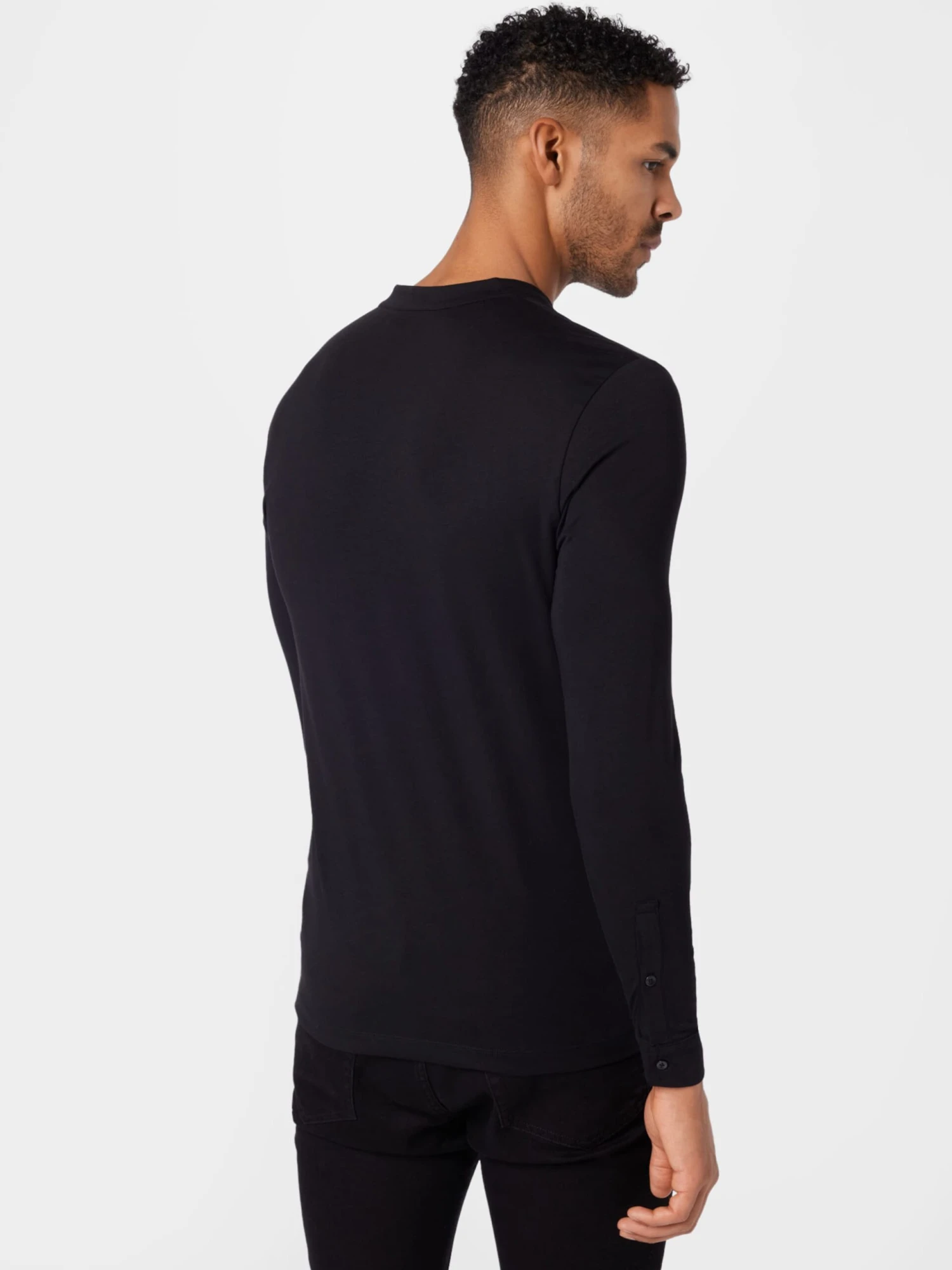 DRYKORN Longsleeves Shirt KENO Heren Zwart 4 DRYKORN Longsleeves Shirt KENO Heren Zwart - Afbeelding 4