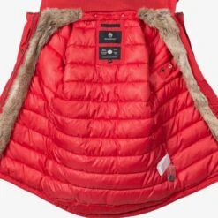Marikoo Parkas Winterparka Grinsekatze Dames Rood -kledingwinkel eff66c2ab3ef41ff73bcaa3ecc1431c3