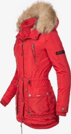 Marikoo Parkas Winterparka Grinsekatze Dames Rood -kledingwinkel f2956045bfb80b488f1afa4823c77ac3