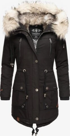 Navahoo Parkas Winterparka Honigfee Dames Zwart