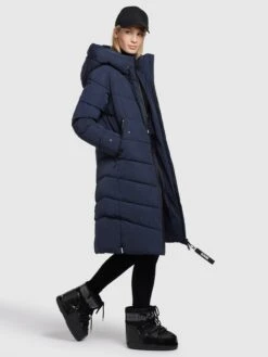 Khujo Tussenmantels Tussenmantel Klayd Dames Donkerblauw -kledingwinkel f8afbe97679593891da7bc3b593394bd