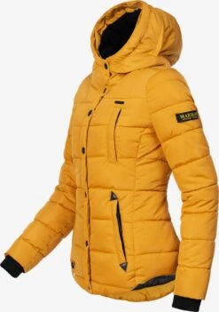 Marikoo Winterjassen Winterjas Lotusblüte Dames Goudgeel -kledingwinkel fa0f13071c580759f3c10055262f3b41