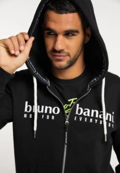 Bruno Banani Sweatvesten Met Capuchon Sweatvest Parker Heren Zwart -kledingwinkel fb8f95d4e2252e22fb7f242bb754044c