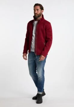 Schmuddelwedda Fleece Jassen Fleece Jas Heren Donkerrood -kledingwinkel fc46ab6c37ec1dddc3afdd6c623561aa