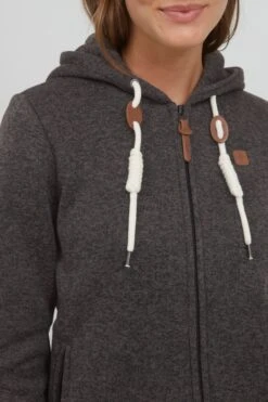 OXMO Sweatvesten Sweatvest Thory Dames Donkergrijs / Grijs Gemêleerd -kledingwinkel fcfe5f85fb81321f9c16c4aa92dfdc5d