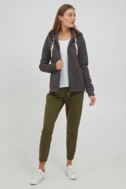 OXMO Sweatvesten Sweatvest Thory Dames Donkergrijs / Grijs Gemêleerd -kledingwinkel ffb035dee3cf8bfe8a59d98488c339e3